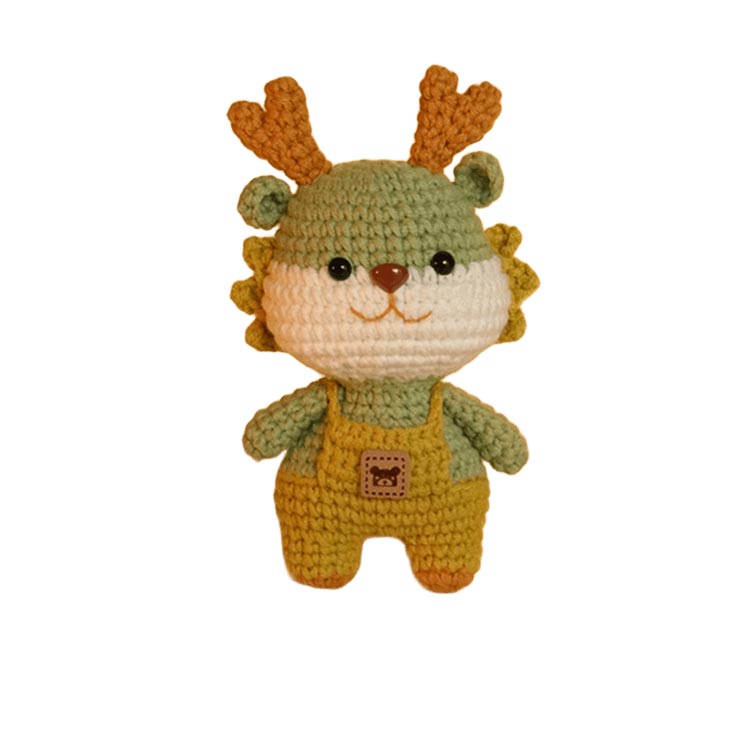 Cute Crochet Dragon Keychain Couple DIY Weaving Kit