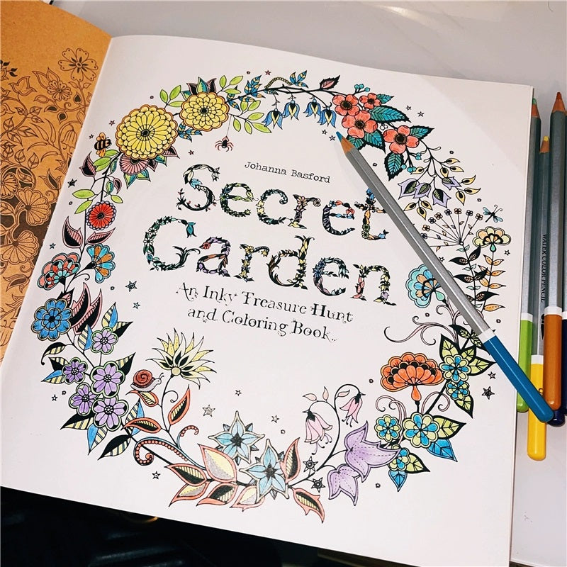 Secret Garden: Adult Coloring Book – Stress Relief, Anxiety Calm & Relaxation