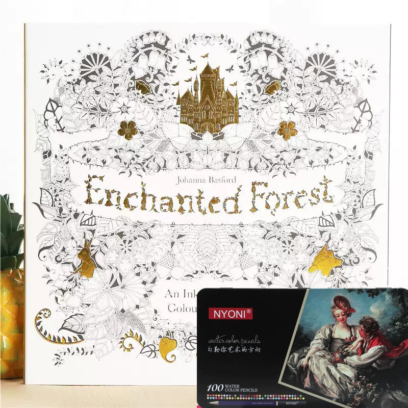 Enchanted Forest: An Inky Quest and Coloring book