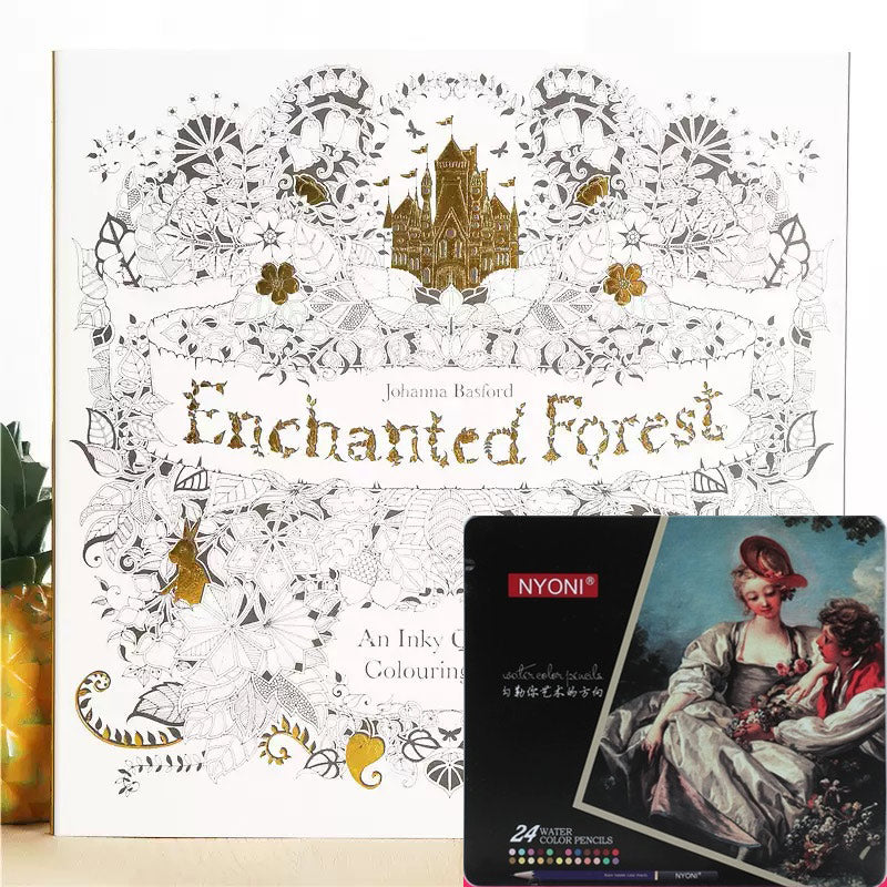 Enchanted Forest: An Inky Quest and Coloring book