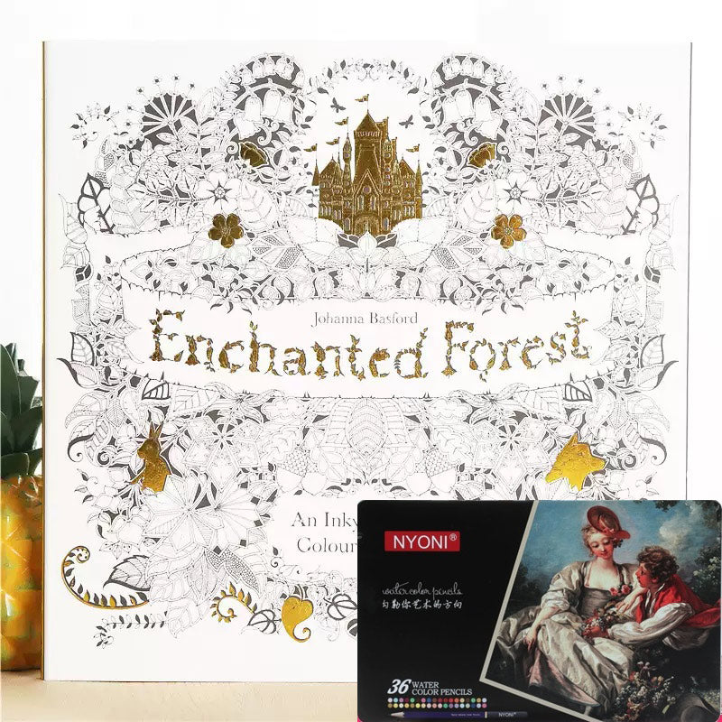 Enchanted Forest: An Inky Quest and Coloring book