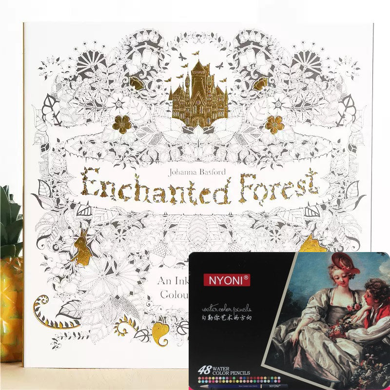 Enchanted Forest: An Inky Quest and Coloring book