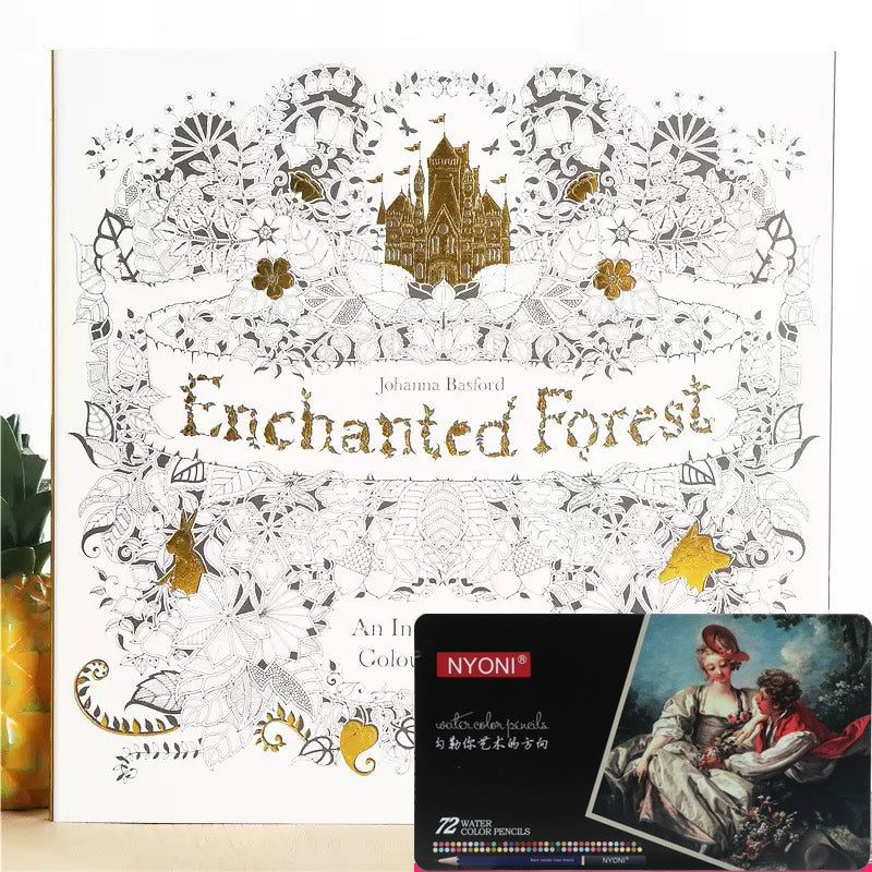 Enchanted Forest: An Inky Quest and Coloring book