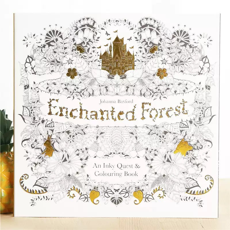 Enchanted Forest: An Inky Quest and Coloring book