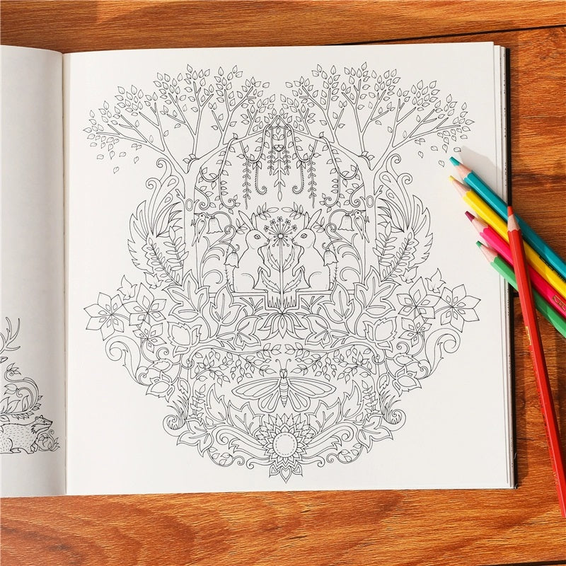 Enchanted Forest: An Inky Quest and Coloring book
