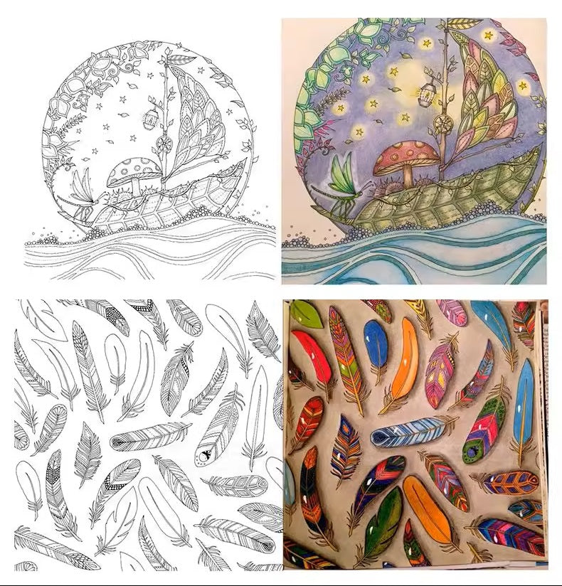 Enchanted Forest: An Inky Quest and Coloring book