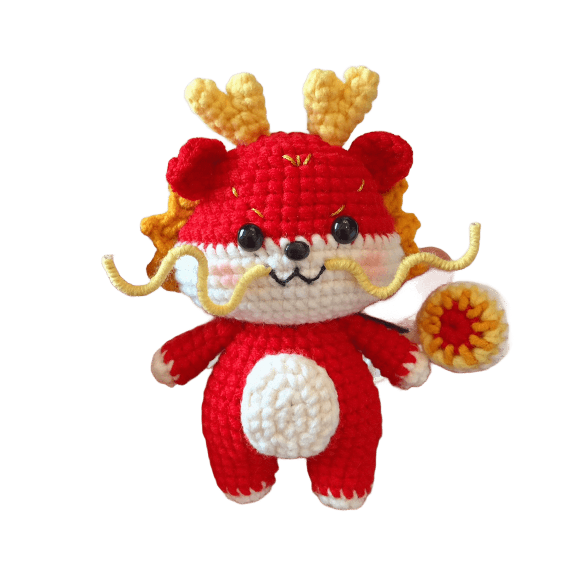 DIY Hand-Knitted Dragon Ornament Kit - Beginner-Friendly, Video Tutorials