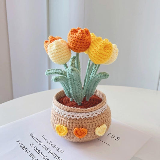 Handcrafted DIY Yarn Flower Bouquet - Unique Decor & Gift Idea