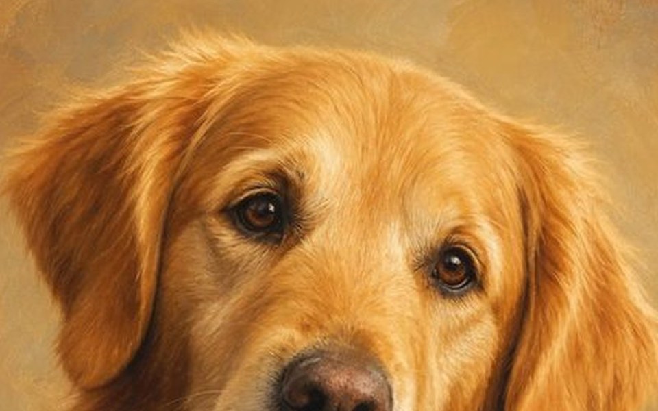 Pet portrait example in watercolor style