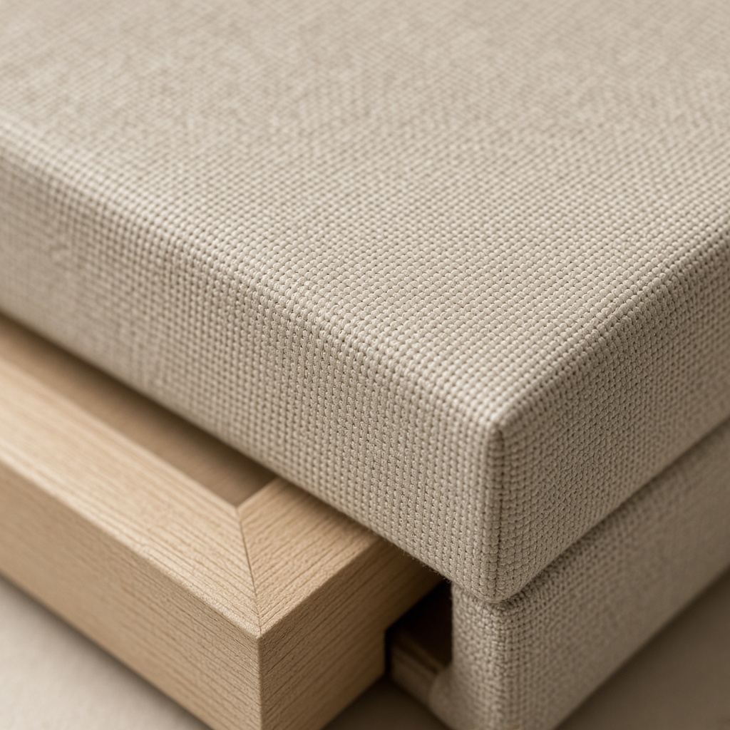 Gallery-wrapped archival canvas edge