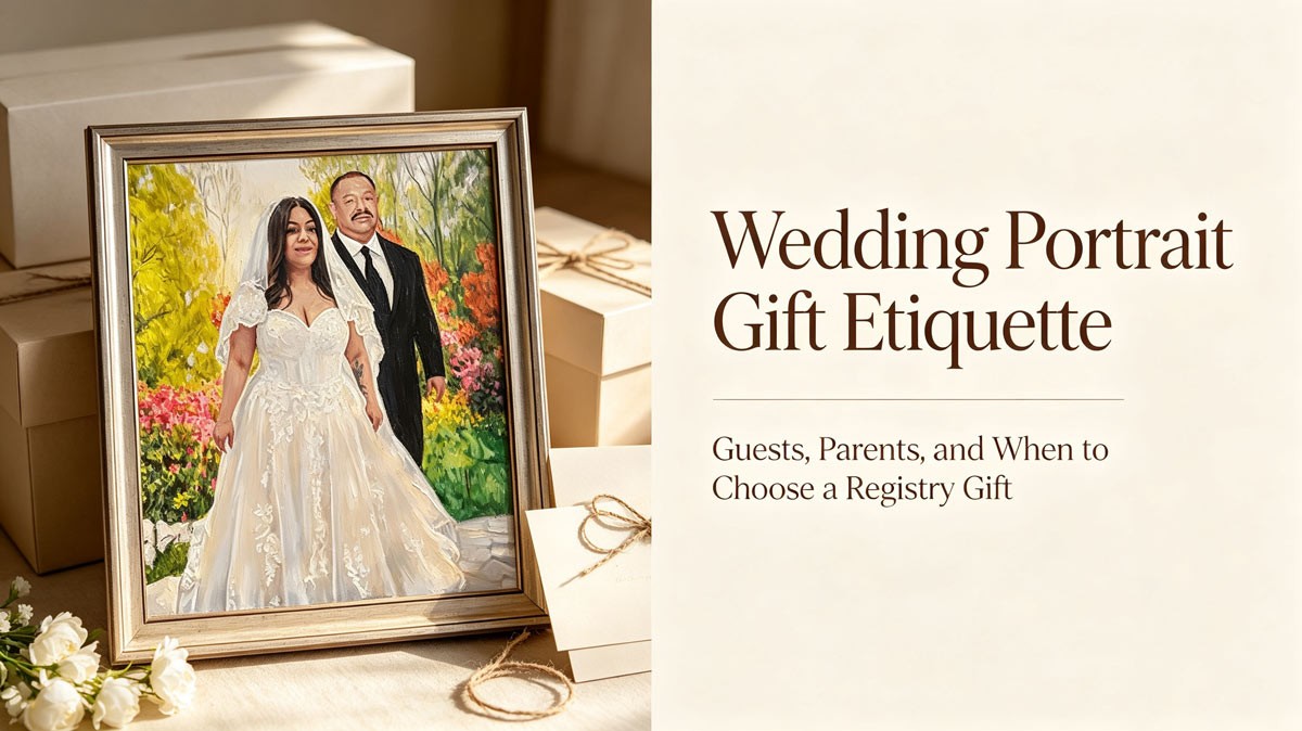When Wedding Guests or Parents Should Commission a Couple Portrait — and When a Registry Gift Is Kinder